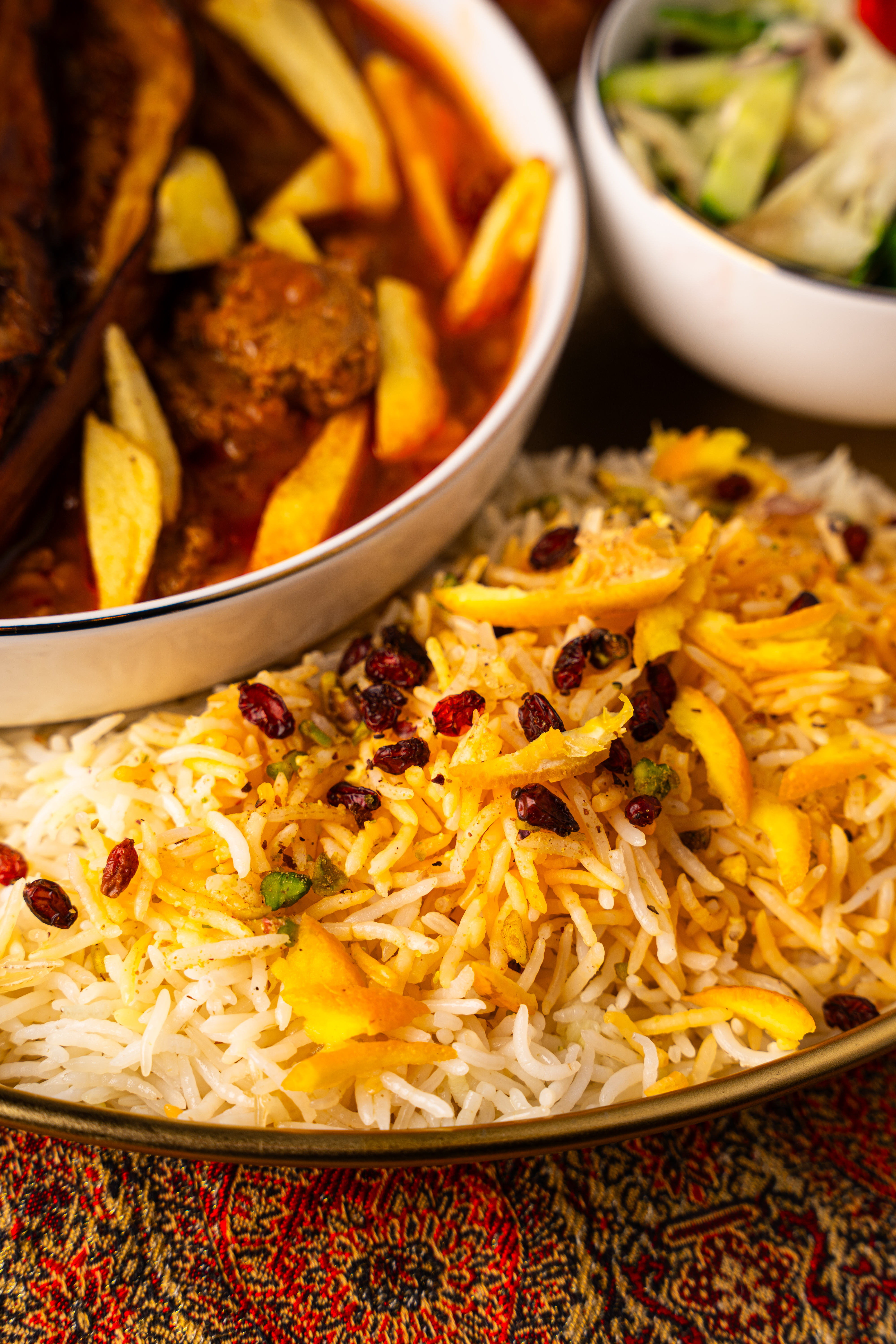 Saffron rice close-up